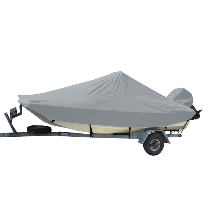18 O-B Center Console Bay Style Boat Cover - Mist Gray