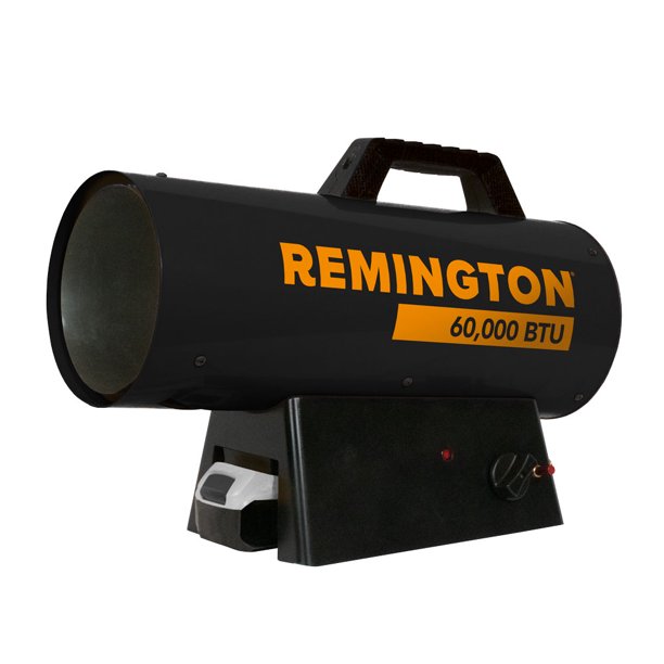 Remington 60000 BTU Battery Powered Liquid Propane Forced Air Heater with Variable Output - REMIREM-60VBOA-GFA-B