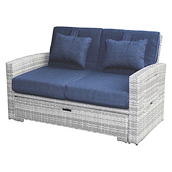 ASP450627PN Rattan Sofa Set - Navy