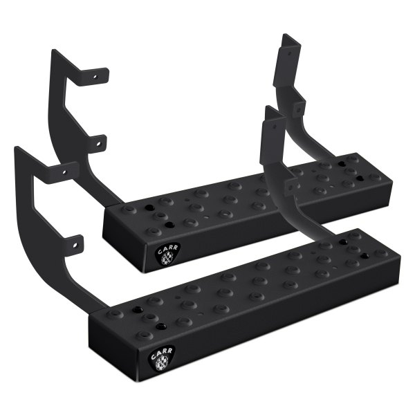 CAR501520 24 in. WTS Extra Deep Retractable XP3 Step with Black Powder Coat & Galvanized Nonslip Grip Strut