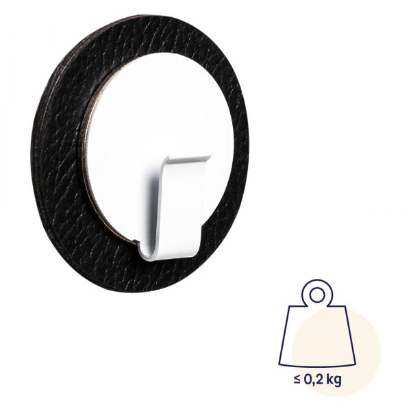 Picture of Silwy Drinkware SILH000-14KA-1 Clever White Magnetic Hook & Black Metal Nano Gel Pad