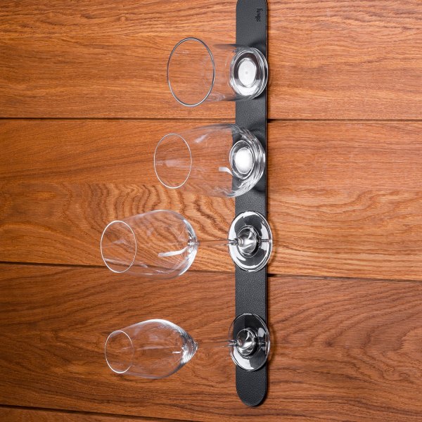 Picture of Silwy Drinkware SILL000-10LA-1 50 cm Black Metal Strip with Leather Coating for Magnetic Glasses, Pins & Hooks