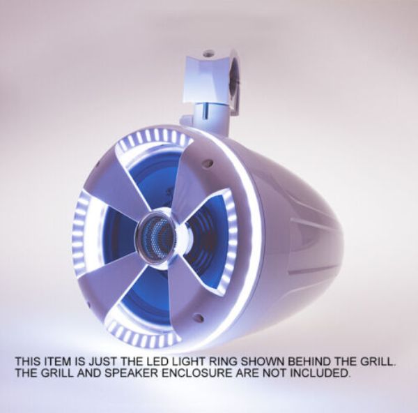 6.5 in. Bright White LED Speaker Rings - Set of 2
