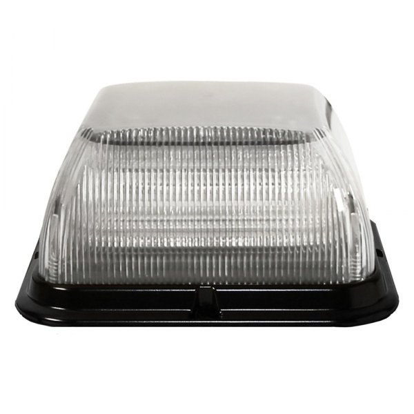 ECCEB7185CAG 1224VDC Medium Profile 24 Flash Patterns Clear Lens Amber & Green LED Beacon Dual Square Poly Base