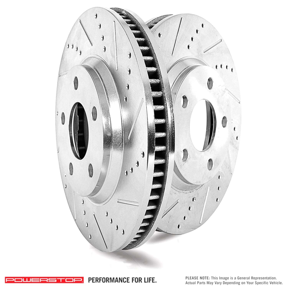 Powerstop PSBJBR1584XPR Evolution Drilled & Slotted Rotors for 2015 Lincoln MKX Base