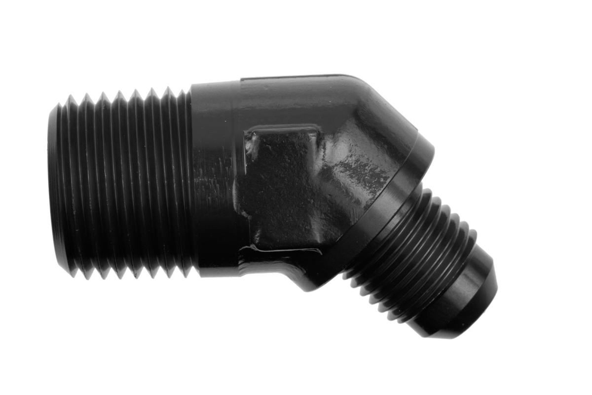 RHP82308082 08 Black 45 deg Male Adapter to 08 05 in NPT Male Fitting