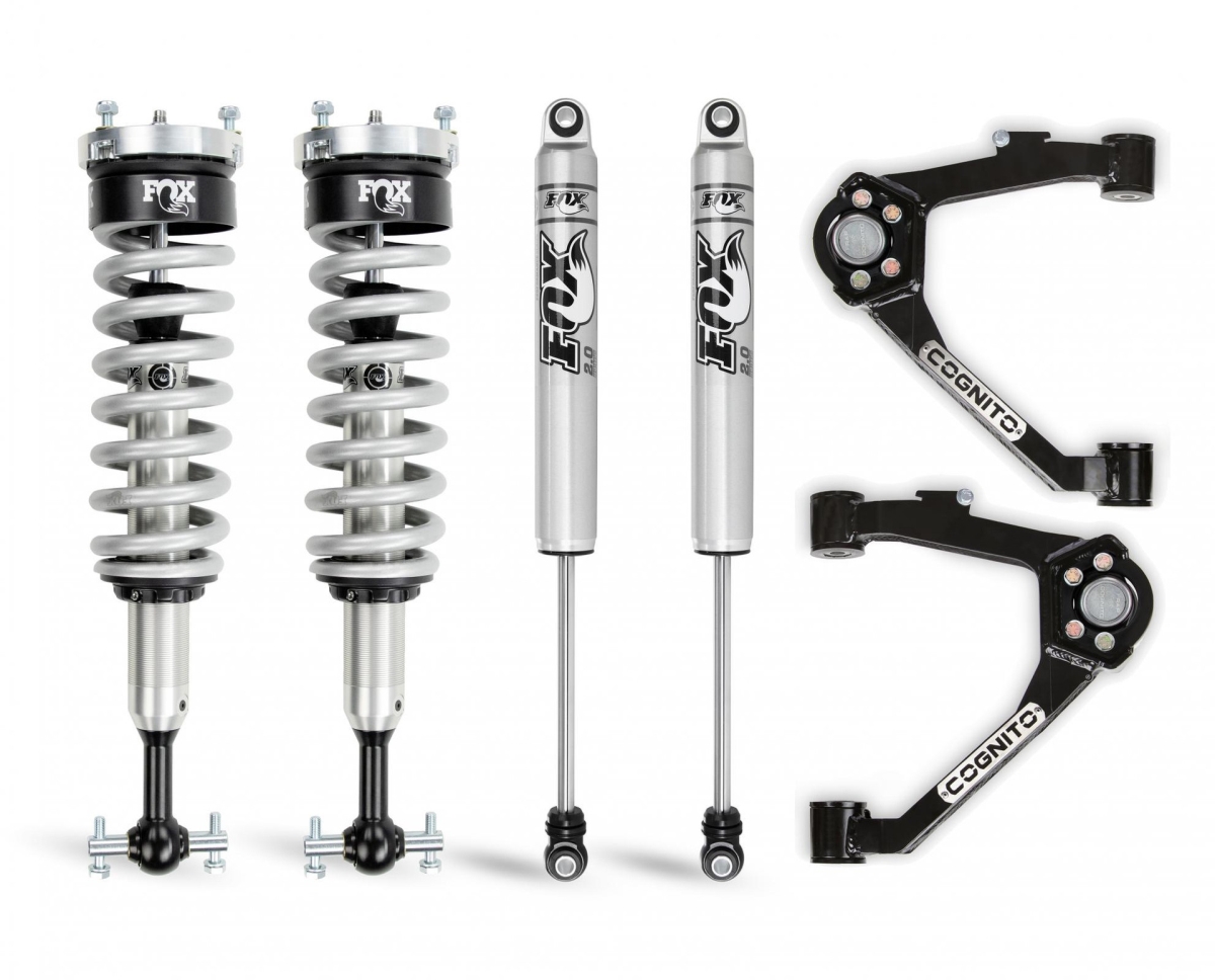 COG210-P0957 3 in. Leveling Kit with Fox 2.0 IFP Shocks & Control Arms for 2007-2018 Silverado & Sierra 1500