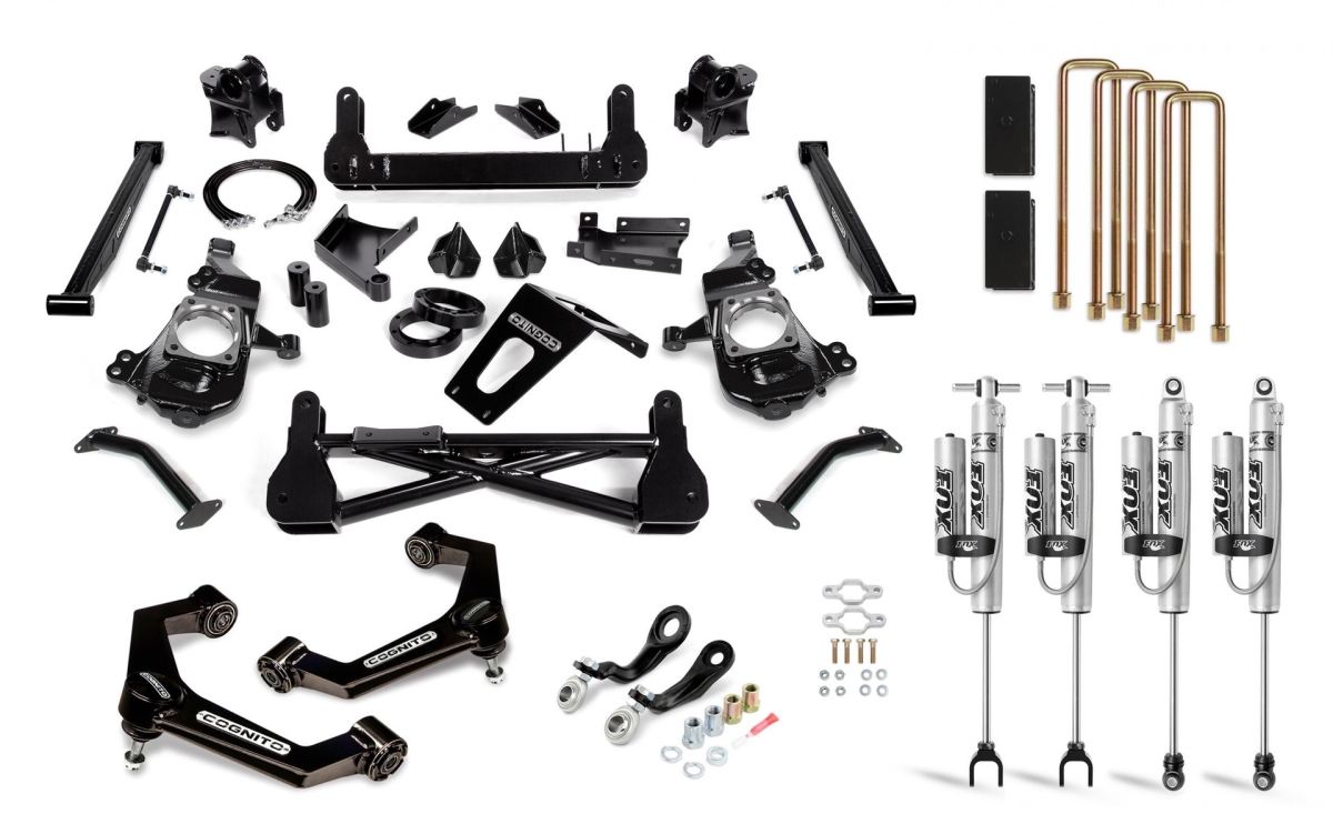 COG110-P1033 7 in. Performance Lift Kit with Fox PSRR 2.0 Shocks for 2021 Silverado & Sierra 2500-3500 Motorsports Truck