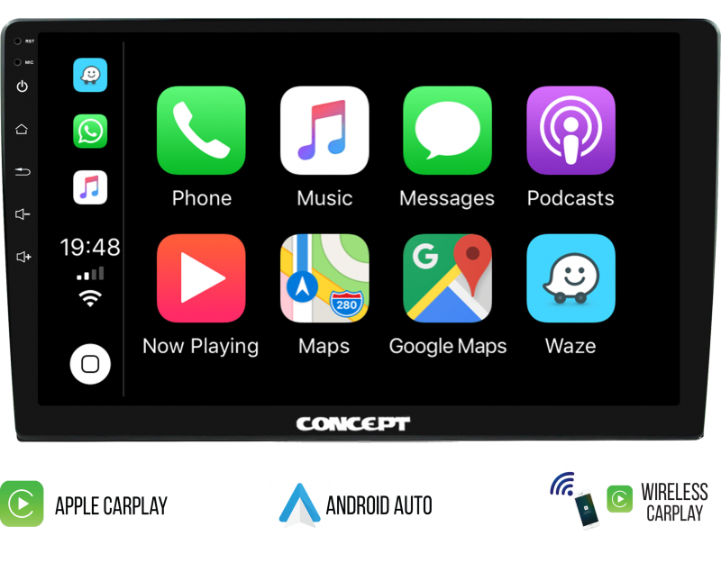 Concept CCTXL-10S 10.1 in. OEM Carplay & Mirror