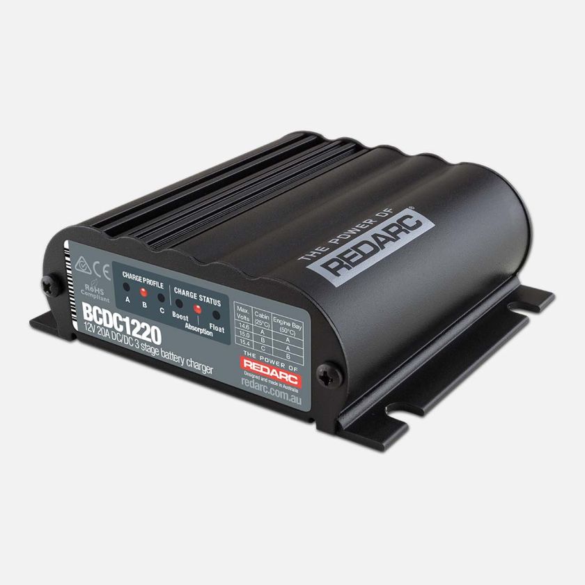 RDCBCDC1220 12V 20A Smart Start DC-DC 3 Stage Battery Charger