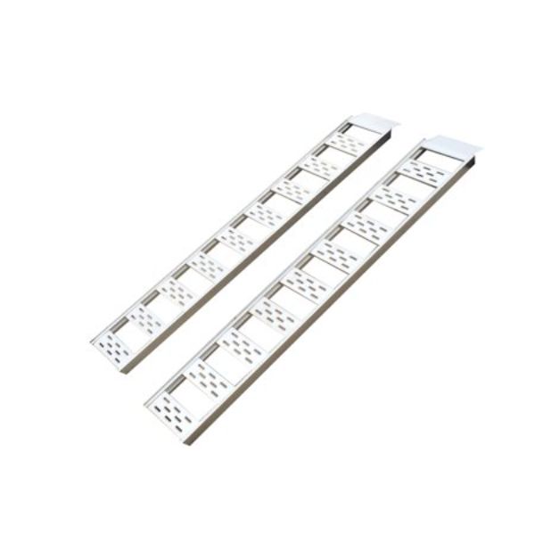 12 x 78 in. Aluminum Ramp with Treads 1250 Lb Capacity, Silver - Pack of 2 - WINSTON PRODUCTS WNP3095