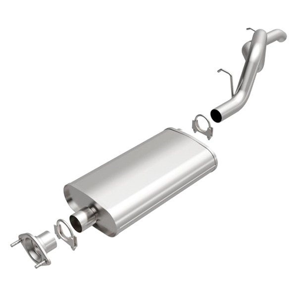 Exhaust System, Aluminized Steel; With Muffler; 2-1/4 Inch Pipe Diameter; Single Exhaust