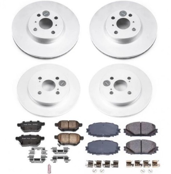 Powerstop PSBCRK6105 Z17 Coated Brake Kit for 2012 Toyota Yaris Base
