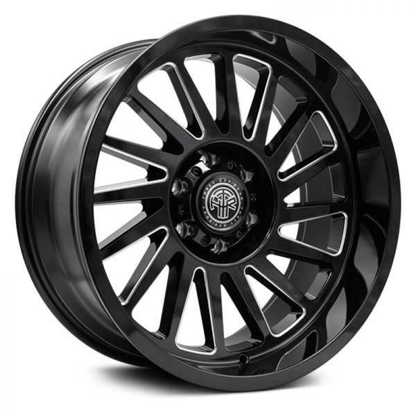 22 x 10 in. Omega 902 Gloss Black & Milled 6 x 135 Bolt Pattern 21 mm Offset 87.1 Center Bore Wheel