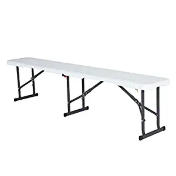 LFT80305 6 ft. Fold In Half Bench, White