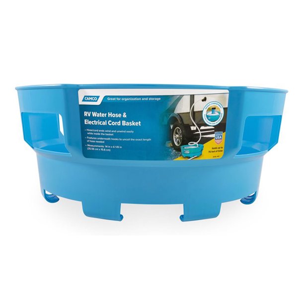 Water Hose & Electrical Cord Basket White 1 Pack