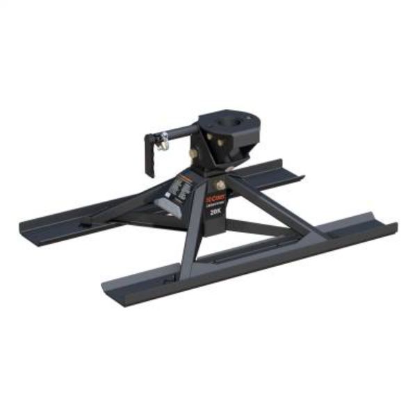 Curt 16051 Crosswing Lightweight 5th Wheel Hitch for Gooseneck Hitch With Bed Protectors, 20K in Black | Camping World