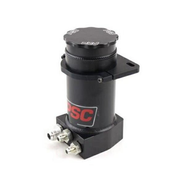 PSCSR146H-6-10-SA 8.25 in. Black Anodized & Black Street Cap Hydroboost Remote Reservoir with Clamp 6 Return 10 Feed