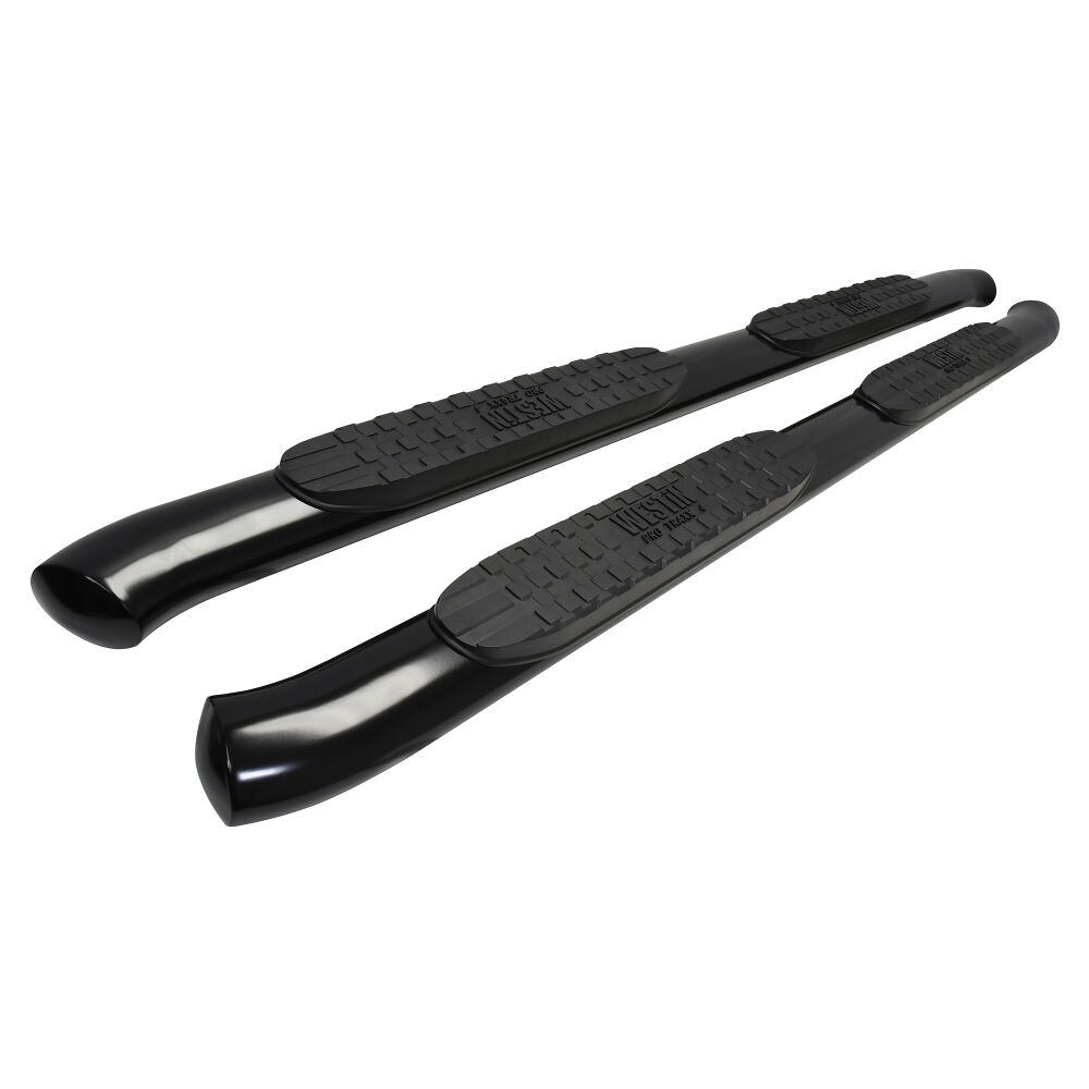 Traxx 4 Oval Nerf Step Bars for 2022 Frontier Crew Cab, Black