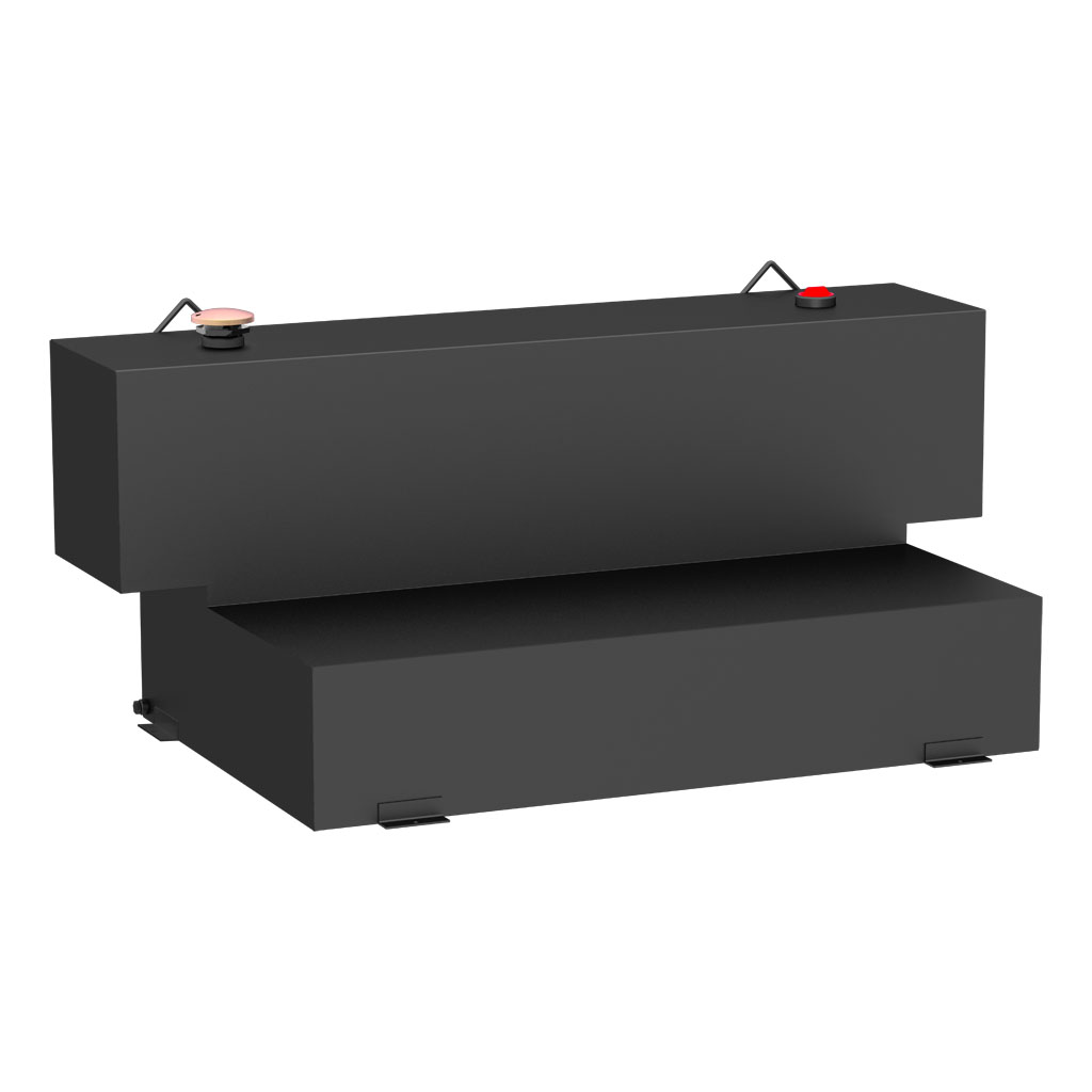 ST-100HH-MB 100 gal Hammerhead L-Shape Steel Transfer Tank, Black