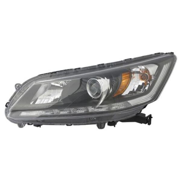 REGHD607-B111L Left Side Sedan Halogen Headlamp Assembly with LED DRL for 2013-2015 Honda Accord 3.5L
