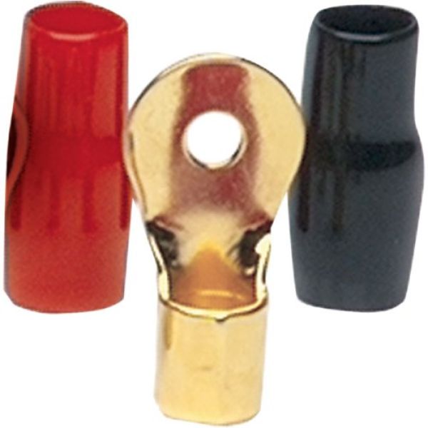 Metra METGRT16 0.25 in. 12 Gauge Ring Terminals, Gold - Pack of 20