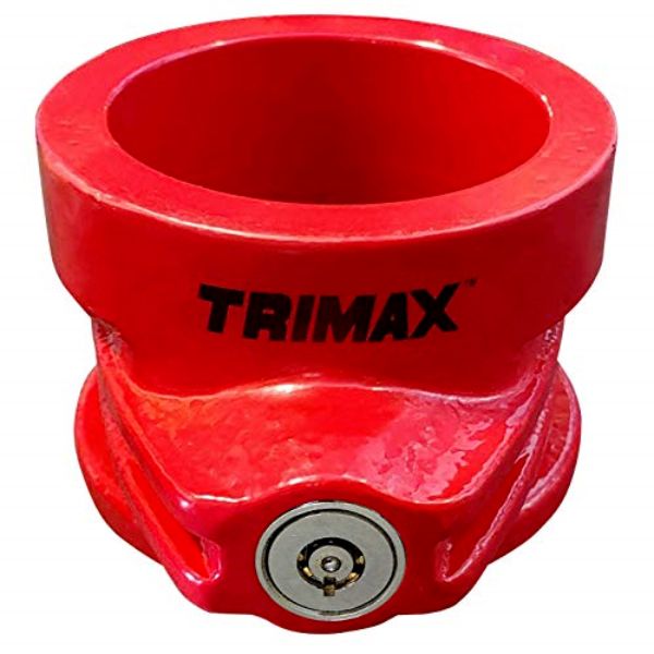WYETFW80HD  Heavy Duty Solid Steel 5Th Wheel King Pin Trailer Lock, Red
