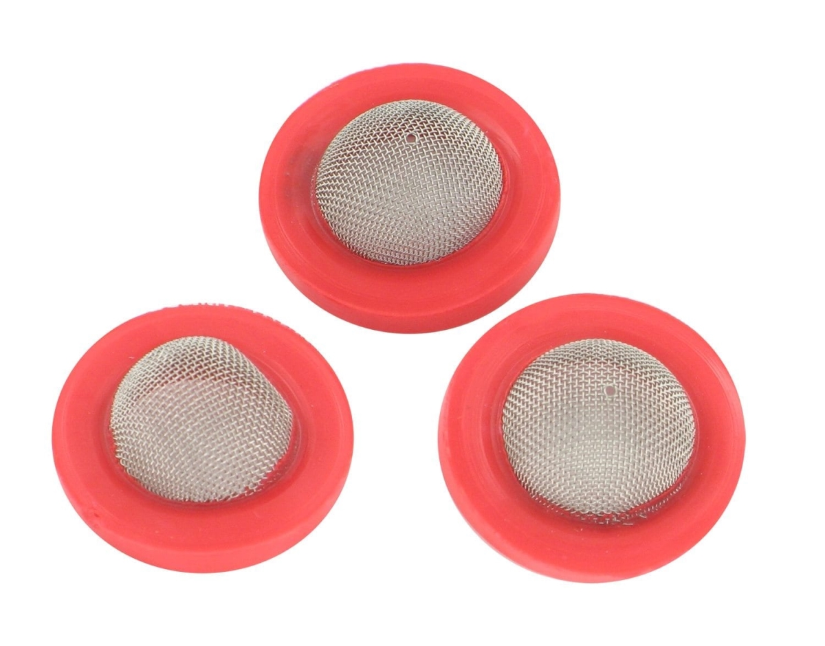 Hose Washers with Screen, Red - 100 Per Bag