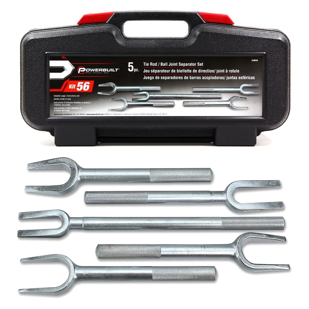 Tie Rod & Ball Joint Separator Set, Silver - 5 Piece