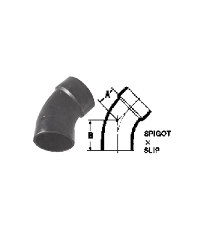 1.5 in. 45 Deg ABS Street Elbow