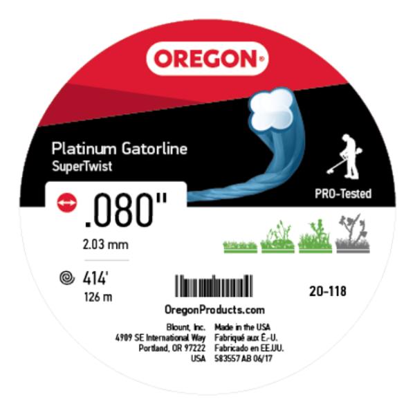 ORE20-118 Gatorline Platinum 0.080 in. Clamshell Trimmer Line