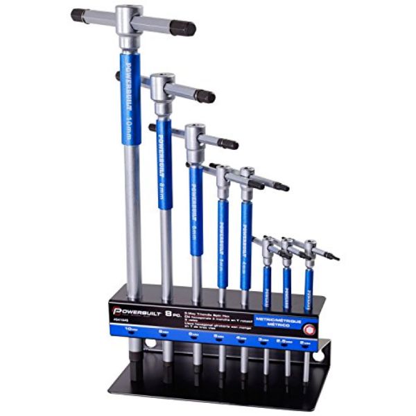 Metric Thandle Hex Key Wrench Set, Blue - 8 Piece