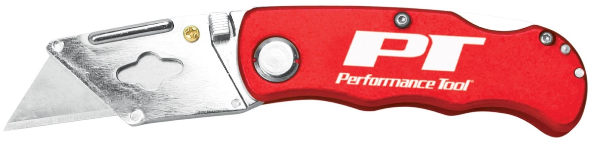 Folding Lock Back Utility Knife, Red