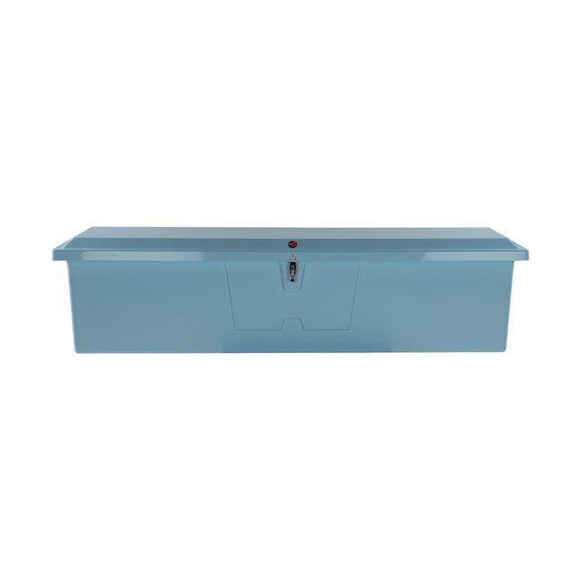 24 x 95 x 22 in. Stow N Go Dock Box with 3 Rod, Ice Blue - Extra Large