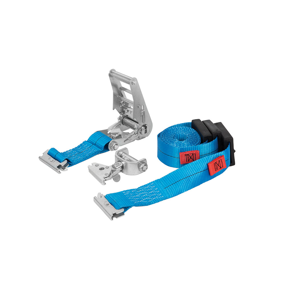 ERI58523 2 in. x 12 ft. 6000 lbs Adjustable Tire Strap with Etrack Roller Idler Fitting