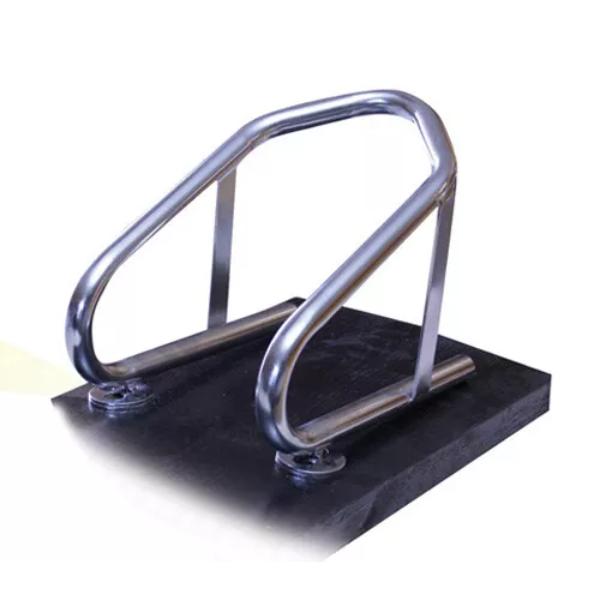 ERI07506 6 in. Removable Chrome Motorcycle Wheel Chock