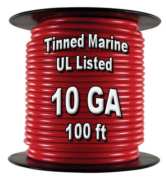 100 ft. 10 Gauge UL Listed 600V Tinned Marine Wire, Green