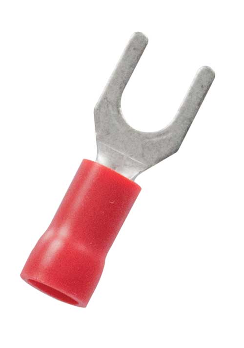 2218 No. 10 Vinyl Spade Terminal, Red