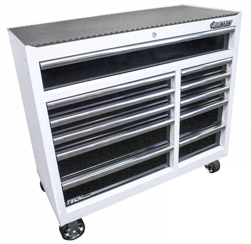 Picture of Boxo Tools BOXBT411111-W Tech Series 41 in. 11 Drawer Bottom Roll Tool Chest&#44; Gloss White
