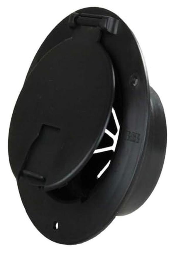 BBM94330 Deluxe Round Electric Cable Hatch with Back, Black