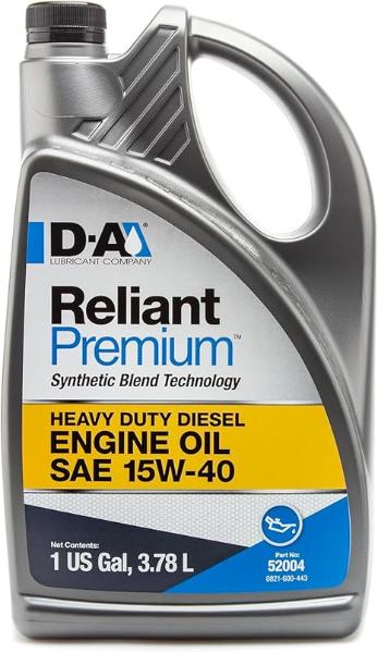 BPO52004 Reliant Premium 15W40 4 gal Jug Case