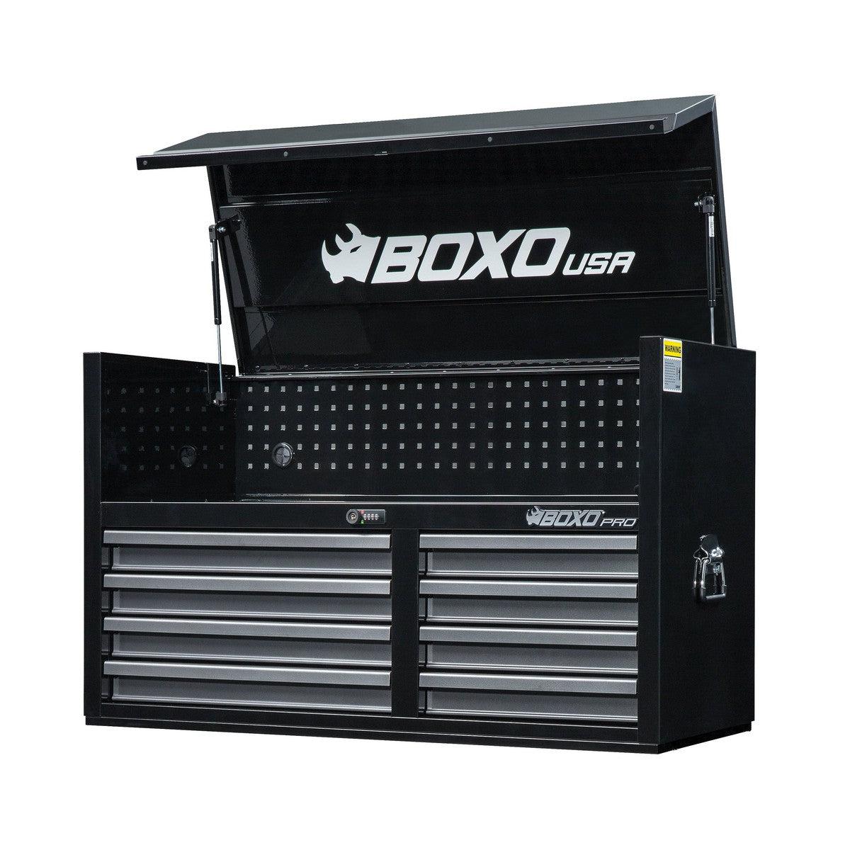 Picture of Boxo Tools BOXUAC45081AL-BK-1 45 in. Pro Series 8-Drawer Top Tool Chest&#44; Gloss Black