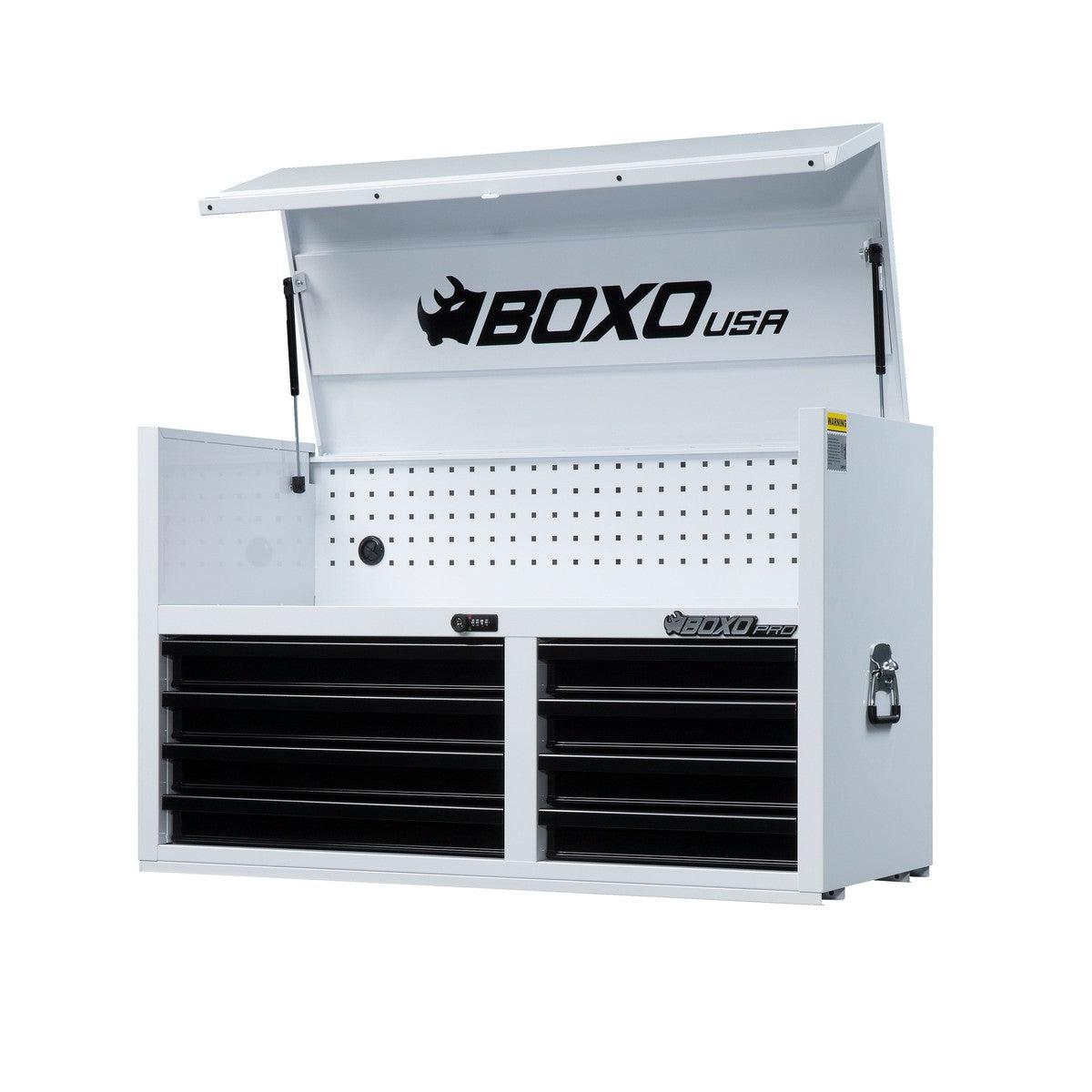 Picture of Boxo Tools BOXUAC45081AL-W-1 45 in. Pro Series 8-Drawer Top Tool Chest&#44; Gloss White