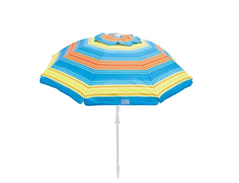 7 ft. UB76 Tilt Umbrella with Wind Vent Tilt Anchor & Half Mesh Fabric Carry Bag