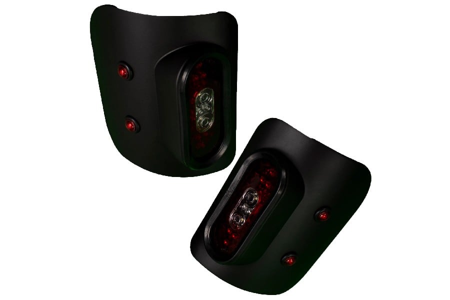 CBF35-1050 Gunner LED Tail Lights for 2020C Wrangler JT Gladiator, Black