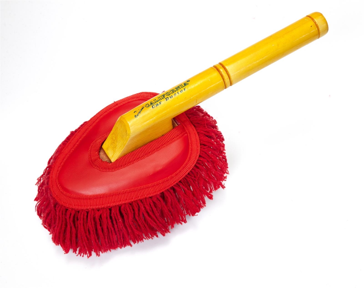 CCD62449 12 in. Wedge Shaped Head Mini Duster with Wood Handle & Vinyl Bag
