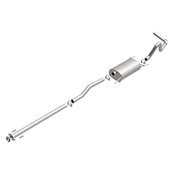 Exhaust System, Aluminized Steel; With Muffler; 2-1/2 Inch Pipe Diameter; Single Exhaust