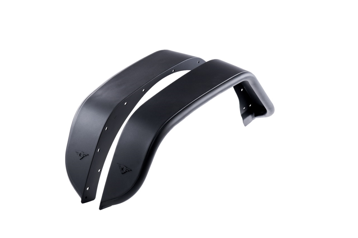 CBF25-1079 Rear Full Assault Aluminum Fender Kit for 2018 Jeep Wrangler JL & JLU, Black