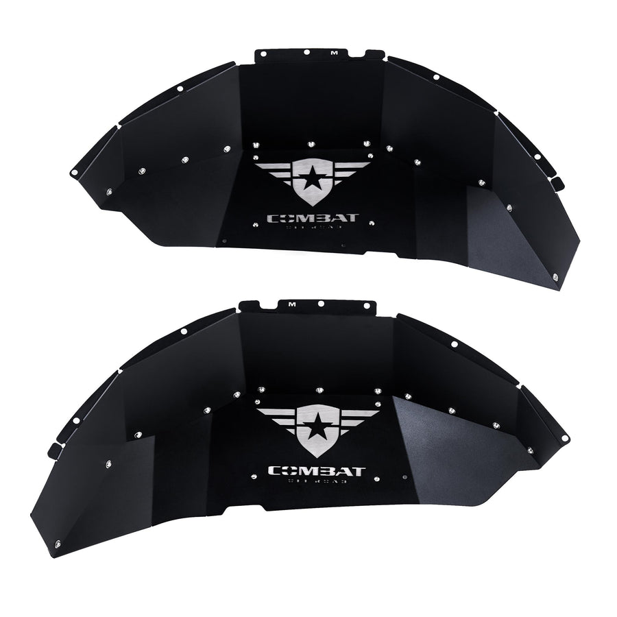 CBF25-1066 Battle Ready Front Aluminum Inner Fender Kit for 2018C Jeep Wrangler JL & JLU, Black