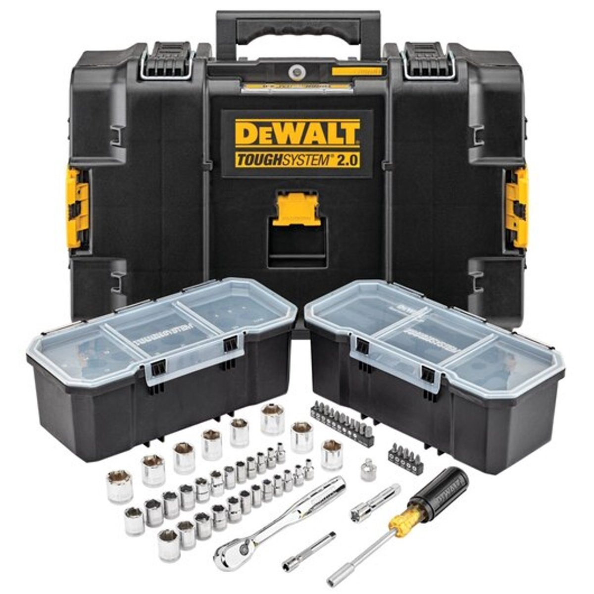 Picture of Dewalt Tools DEWDWMT45153C Mechanical Tool Set & Foam Tray with Tough Box - 53 Piece